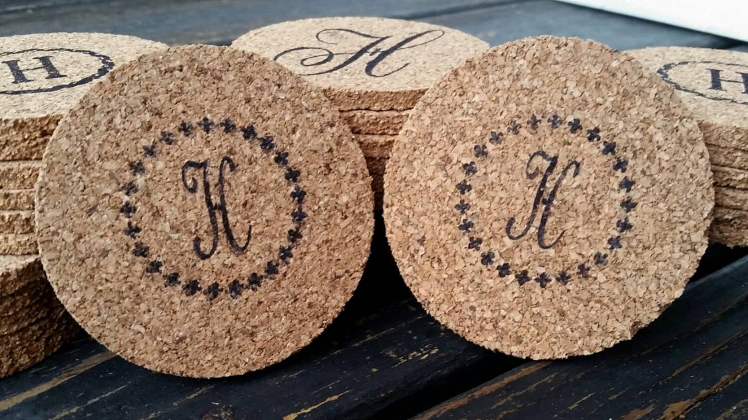Cork Coasters Personalized Cork Coaster for Wedding