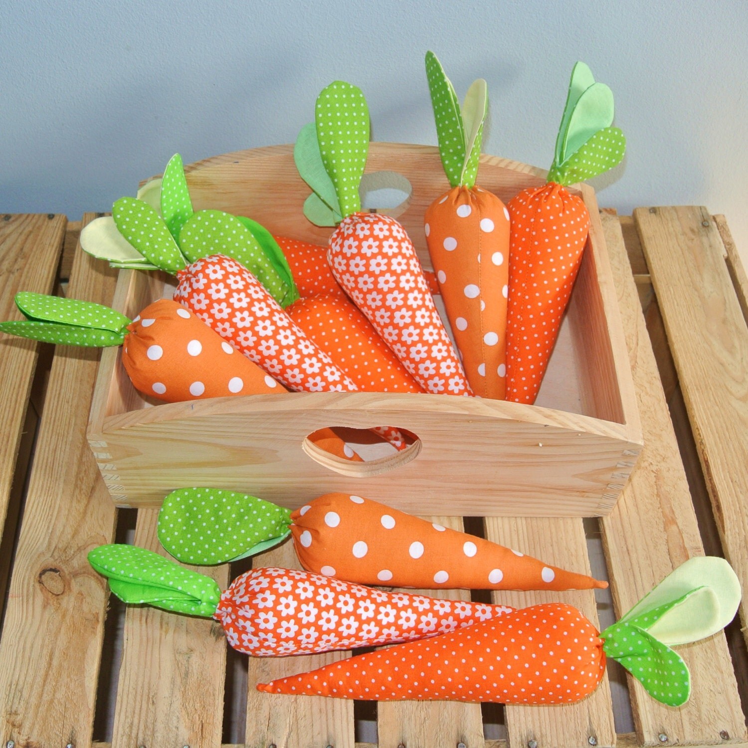 Set of 5 fabric carrots Easter decoration photo props