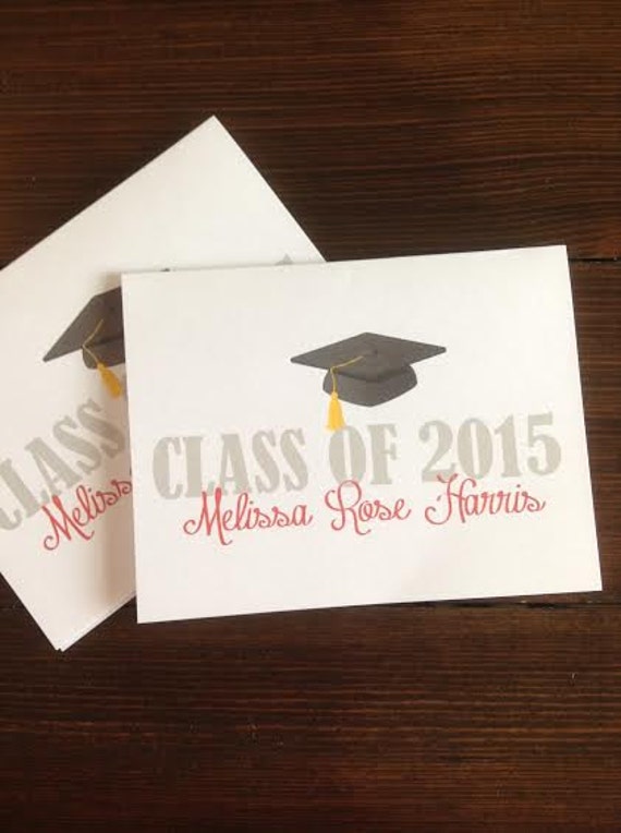 Personalized Graduation Thank You Cards Made to by MNDFavors