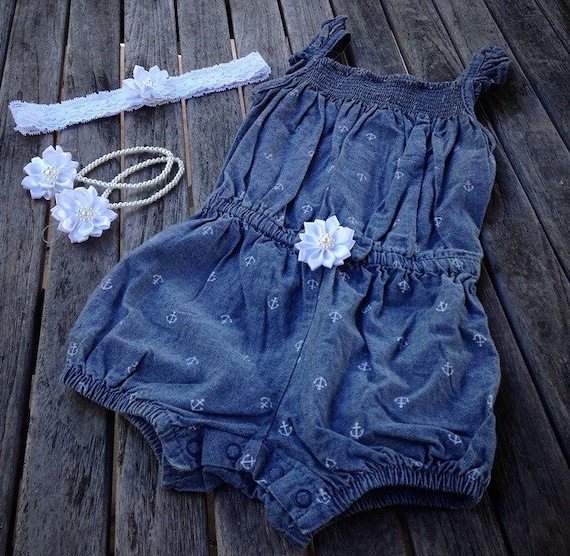 Baby girl clothes baby girl nautical baby shower by Aupetitpied