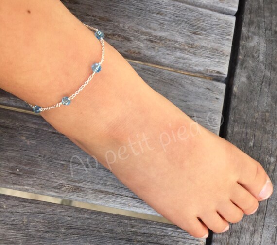 Items similar to Baby ankle bracelet,birthstone jewelry,baby bracelet