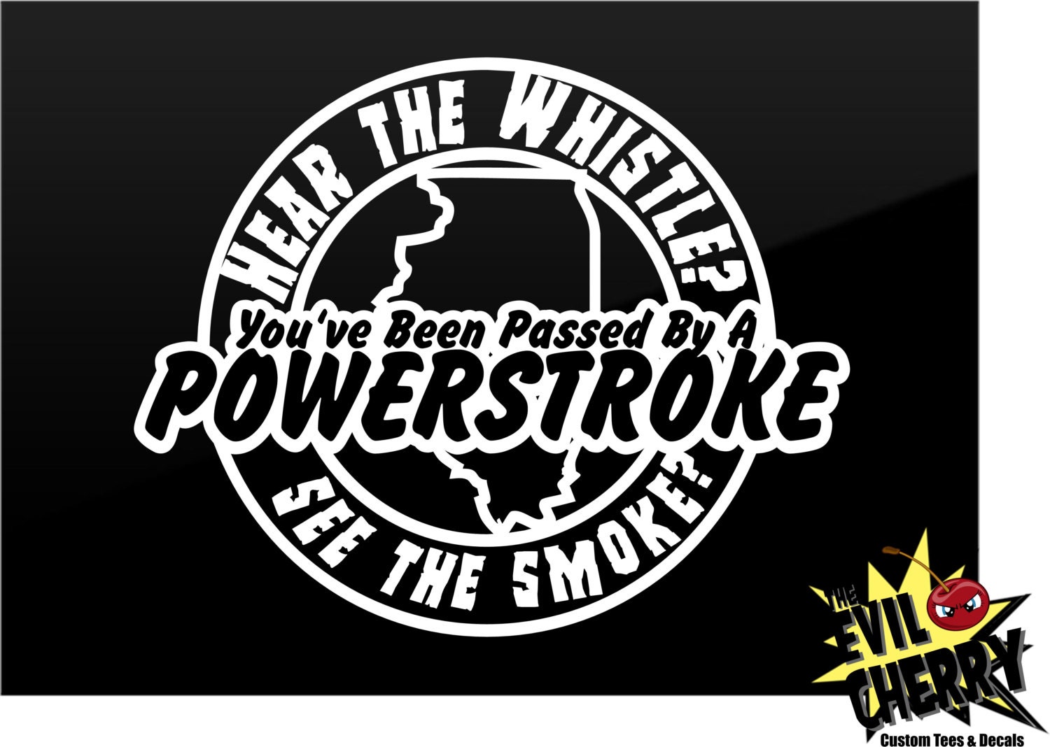 12 POWERSTROKE vinyl decal sticker Diesel Truck by TheEvilCherry