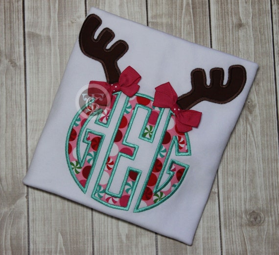 Download Items similar to Girly Reindeer Antlers for Monogram ...