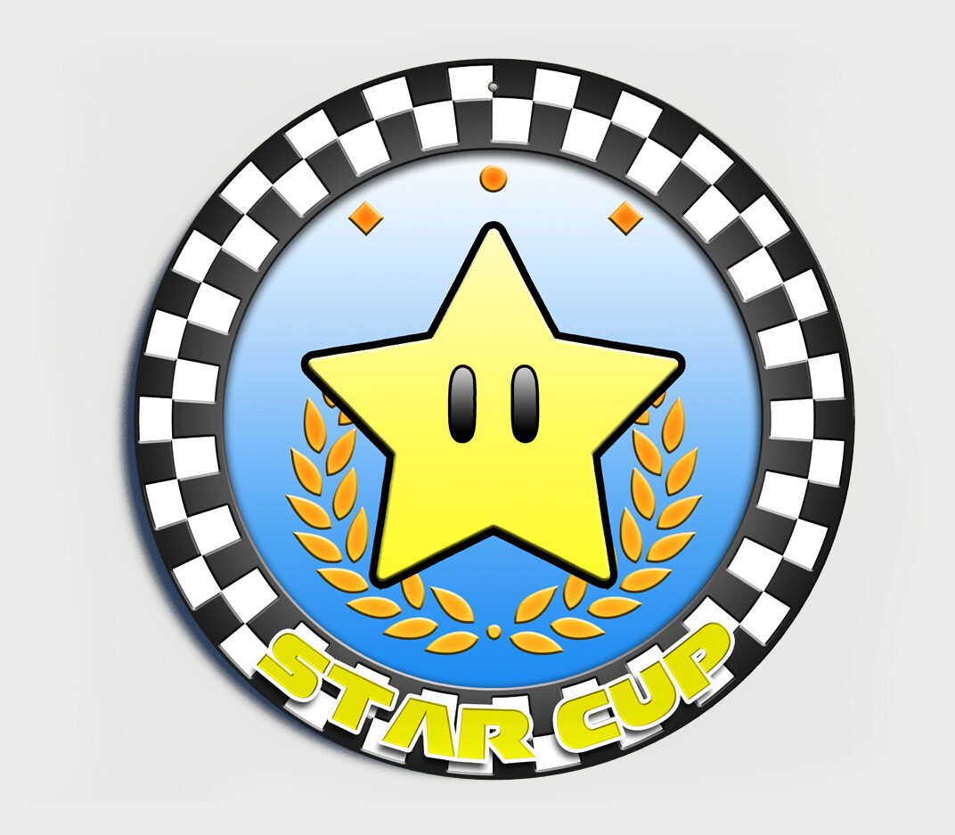 Mario Kart metal wall sign Star Cup by aPyroDesign on Etsy