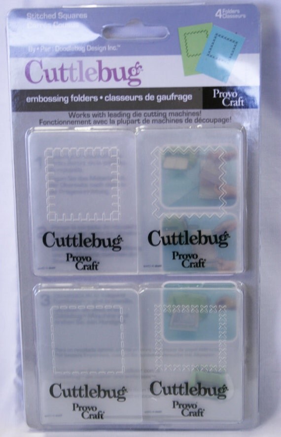 Stitched Squares Small Embossing Folder Set of 4 from Provo