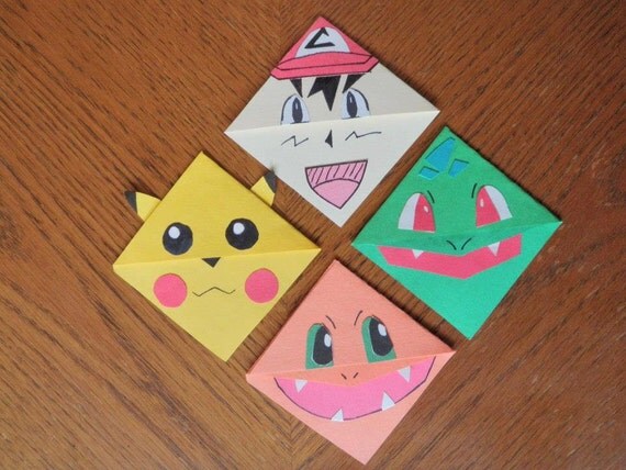 Items similar to Pokemon Corner Bookmarks. (laminated) on Etsy