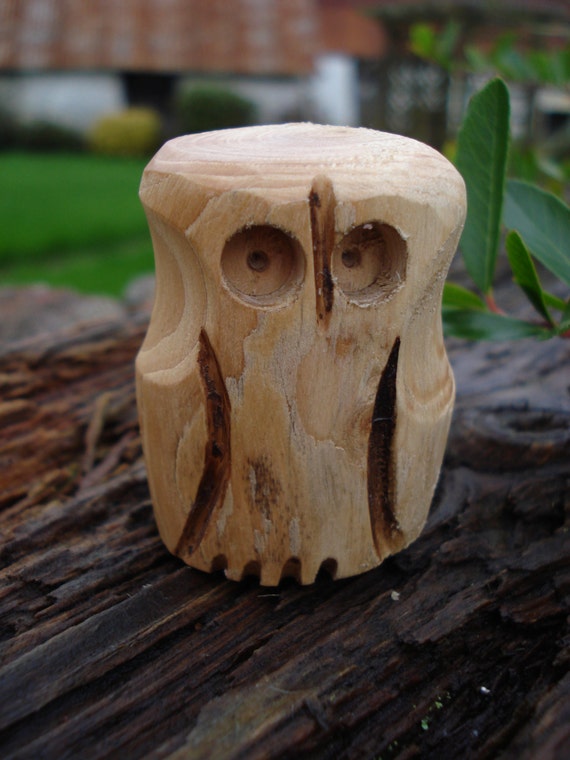Cornish Hand Carved Wood Owls by on Etsy