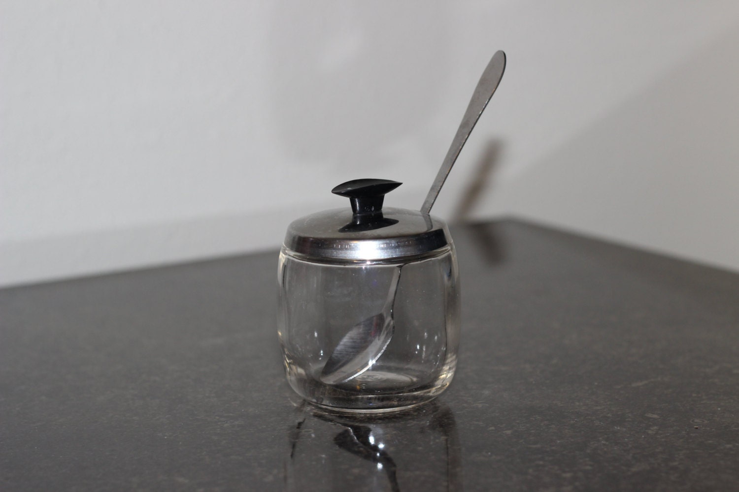 Vintage Foley Stainless Steel Relish Jar with Lid and Spoon Haute Juice