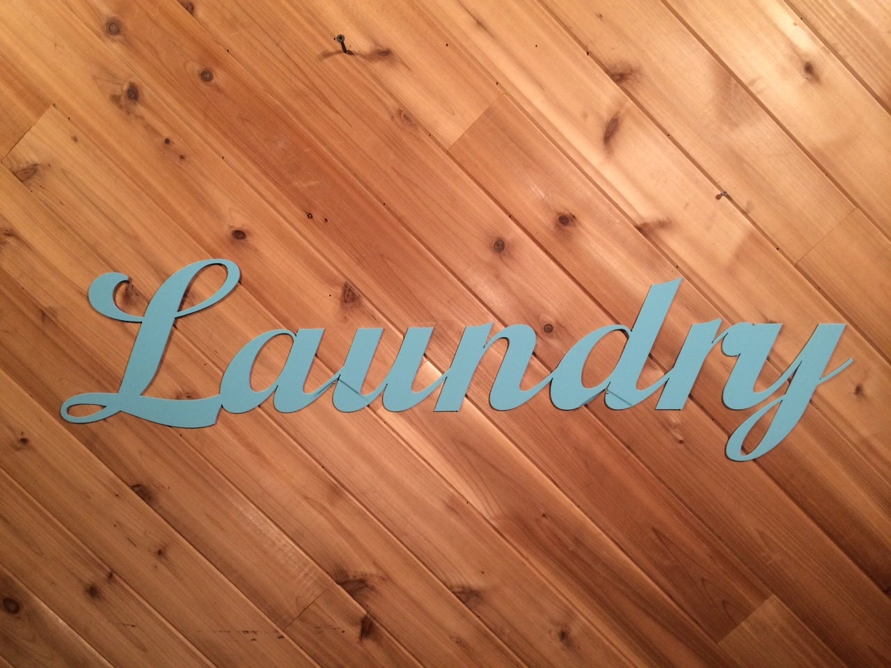 Script Laundry Sign Metal Wall Decor Metal Wall Art By