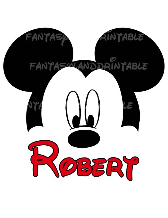 Mickey Mouse Classic Silhouette for DIY Printable Jpeg to use