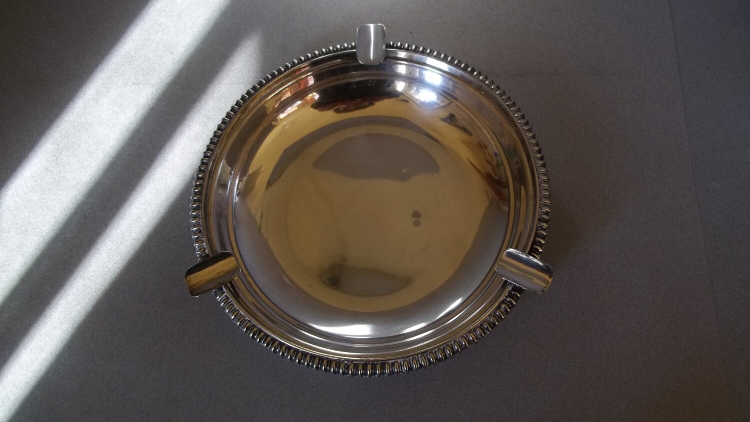 Vintage English Silver Cigar Ashtray Vintage Cigar Ashtray