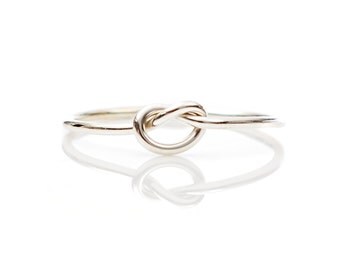 Silver Knot Ring, Tie the Knot, Sterling Silver, Bridesmaids Gift, Wedding, Brides, 925 Sterling Silver, Wedding Favor, Silver Stacking Ring