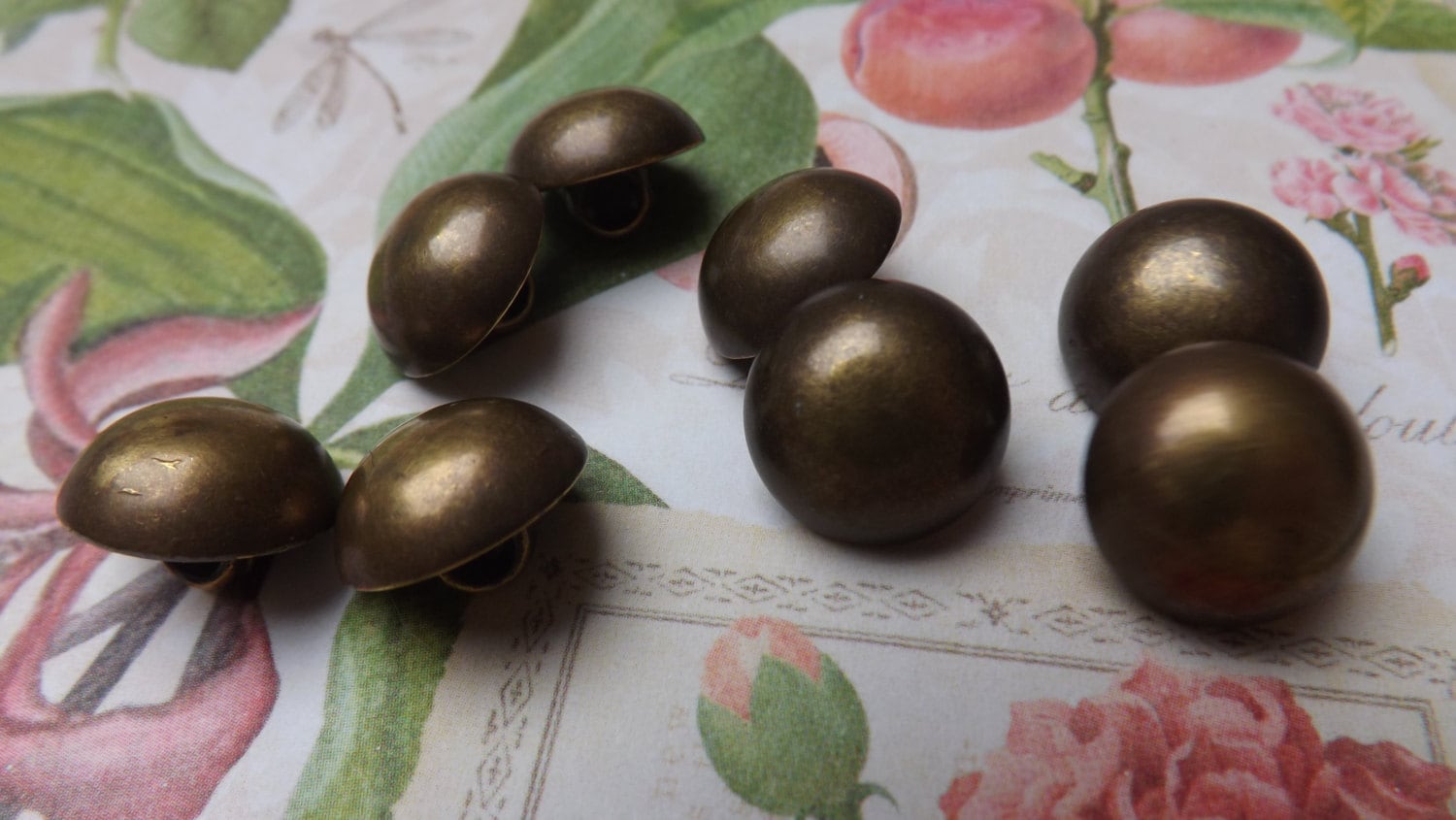 Lucite button, copper , bronze button, metalized resin steampunk buy now online