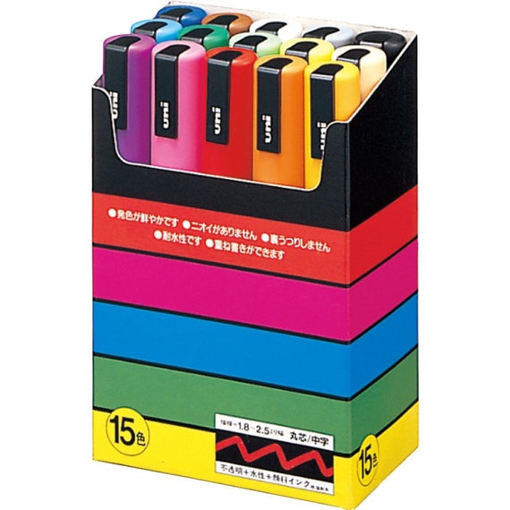 UNI POSCA -Bold- PC8K 15 color box – FADEBOMB