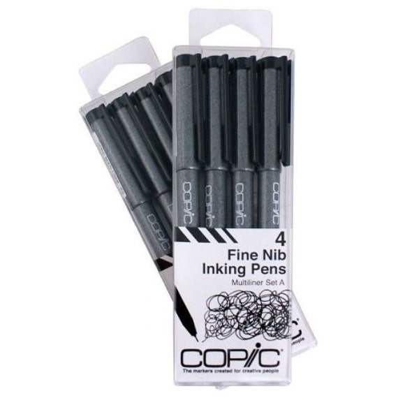 Copic Markers Multiliner Fine Pigment Based Ink 4Piece Set
