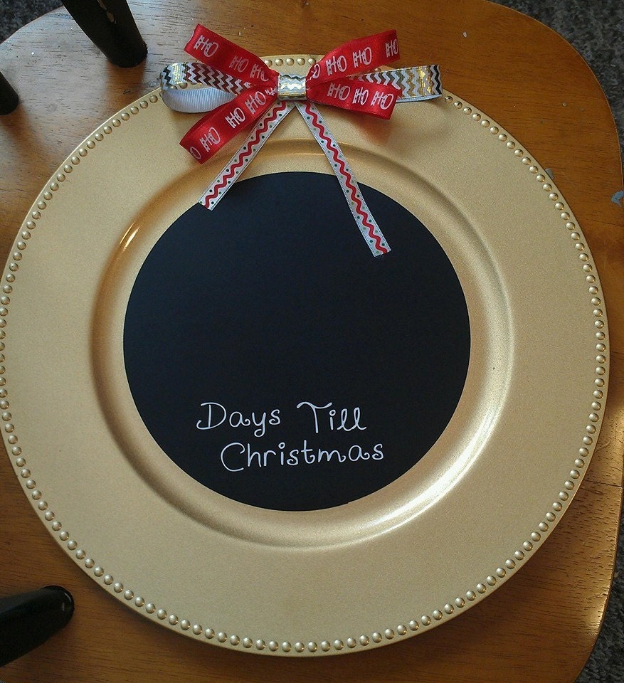 Vinyl Gold Count Down Seasonal Christmas Platter Days Till Christmas