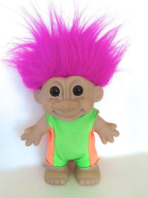 Vintage Toy Troll Doll Russ 9 Troll 1980s Aerobic By Tizavintage