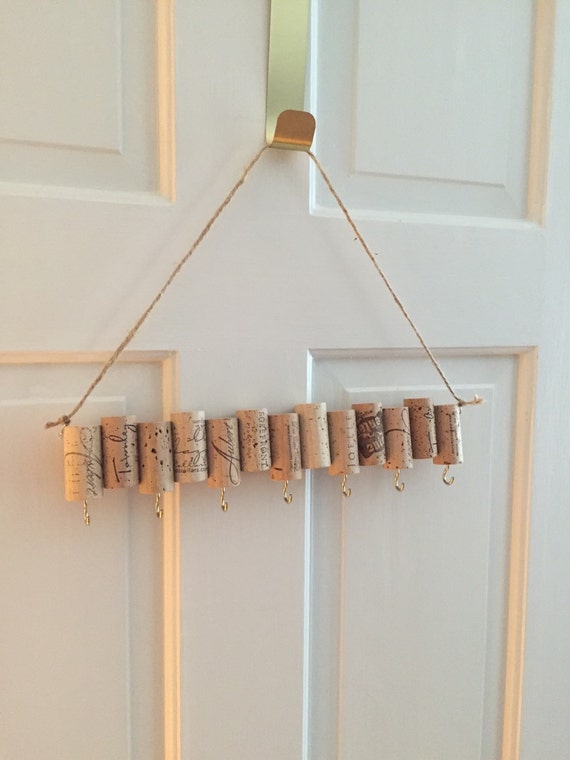 Wine Cork Jewelry/Key Holder by reWineandCork on Etsy