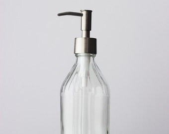 Vintage Inspired Glass Soap Dispensers - Clear