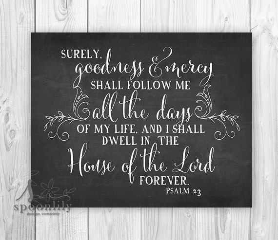 Bible Verse Print Chalkboard Style Scripture Art Print
