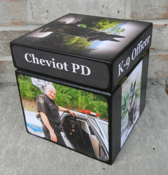 Police Officer K-9 Keepsake Box wood box