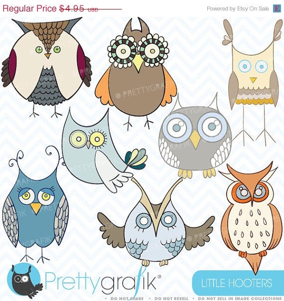 80% OFF SALE Owl clipart commercial use, vector graphics, digital clip art, digital images - CL324 Il_570xn