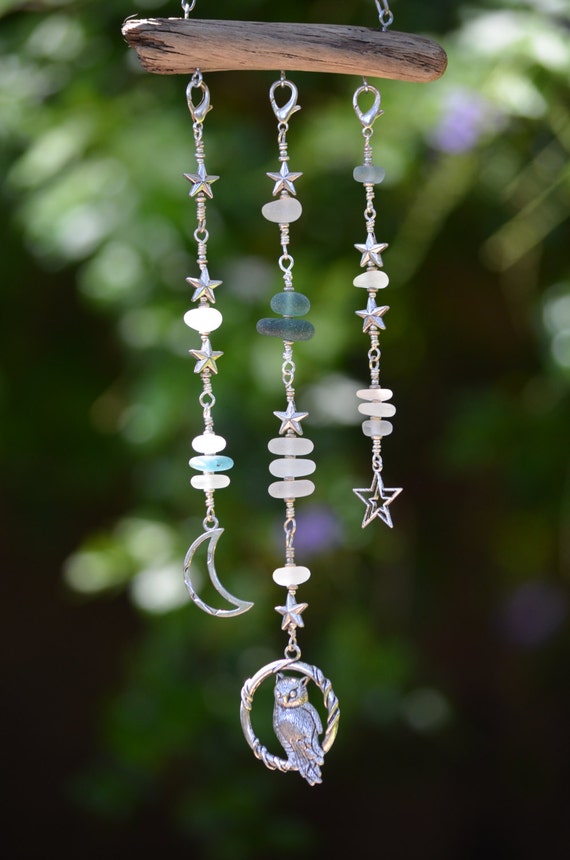 Starry Starry Night Seaglass Light Catcher