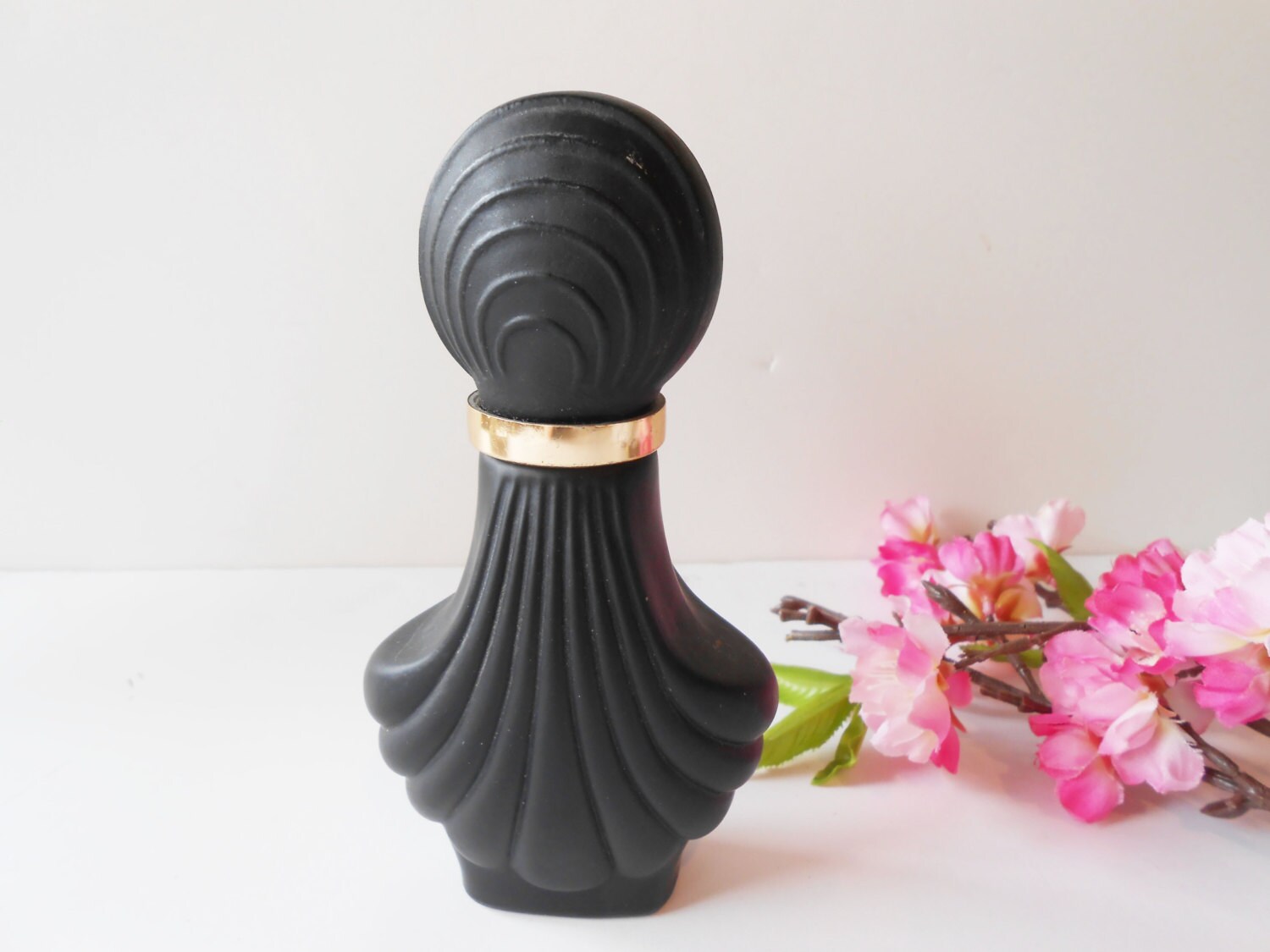 Vintage Perfume Bottle Black Scent Bottle Glamorous Bottle Haute Juice