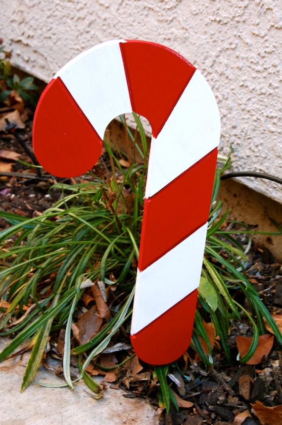 Candy Cane Outdoor Christmas Holiday Yard Art by IvysWoodCreations