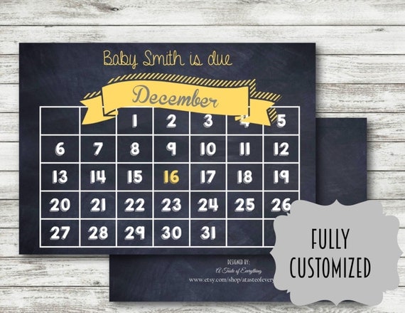 Download pregnancy announcement DIGITAL DOWNLOAD calendar PRINTABLE