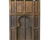 Shekhawati Teak Doors Rustic teak wood Architecturals - India Antique Doors with Jharokha, barn doors