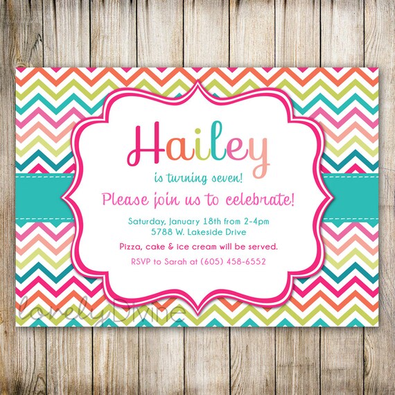 CHEVRON Birthday Invitation 1st Birthday Invitation 2nd