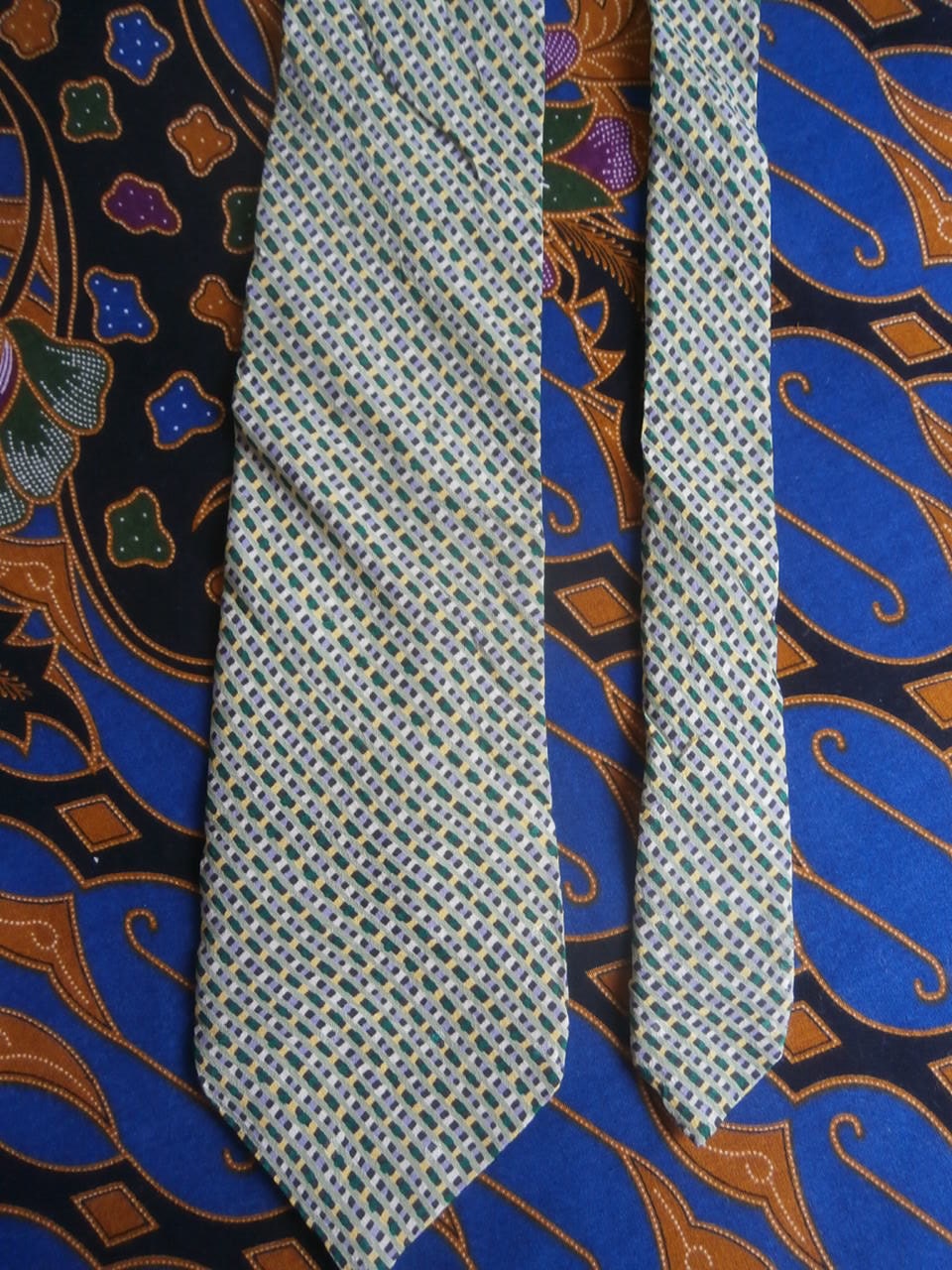 Vintage Issey Miyake Checkered Silk Tie main image 1