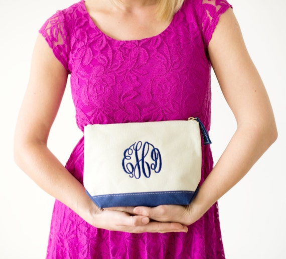 cosmetic pouch monogram canvas