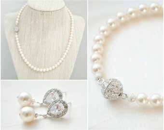 Bridal Jewelry SET, Wedding Jewelry SET, Bridal Necklace Set, Wedding Necklace Set