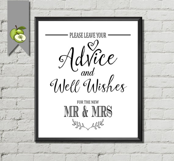 Free Printable Advice For The New Mr And Mrs