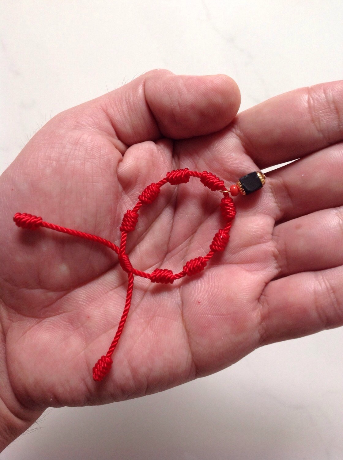 Red Bracelet For Baby Adjustable Protection With Azabache.