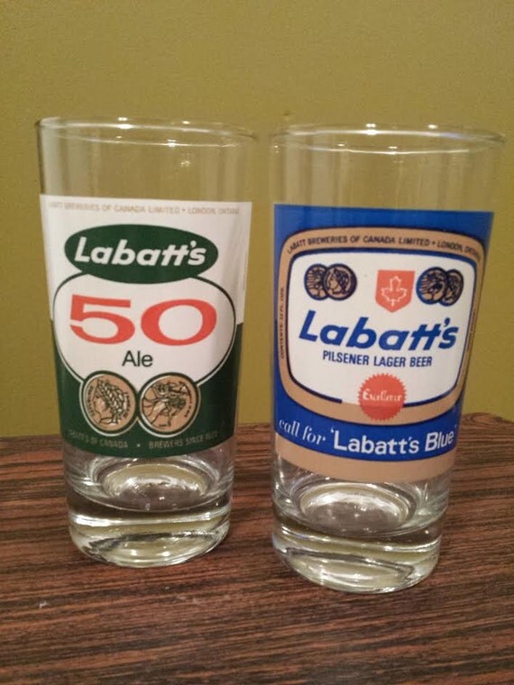 Vintage collectible Labatt pilsener lager beer blue 50 by farmfunk