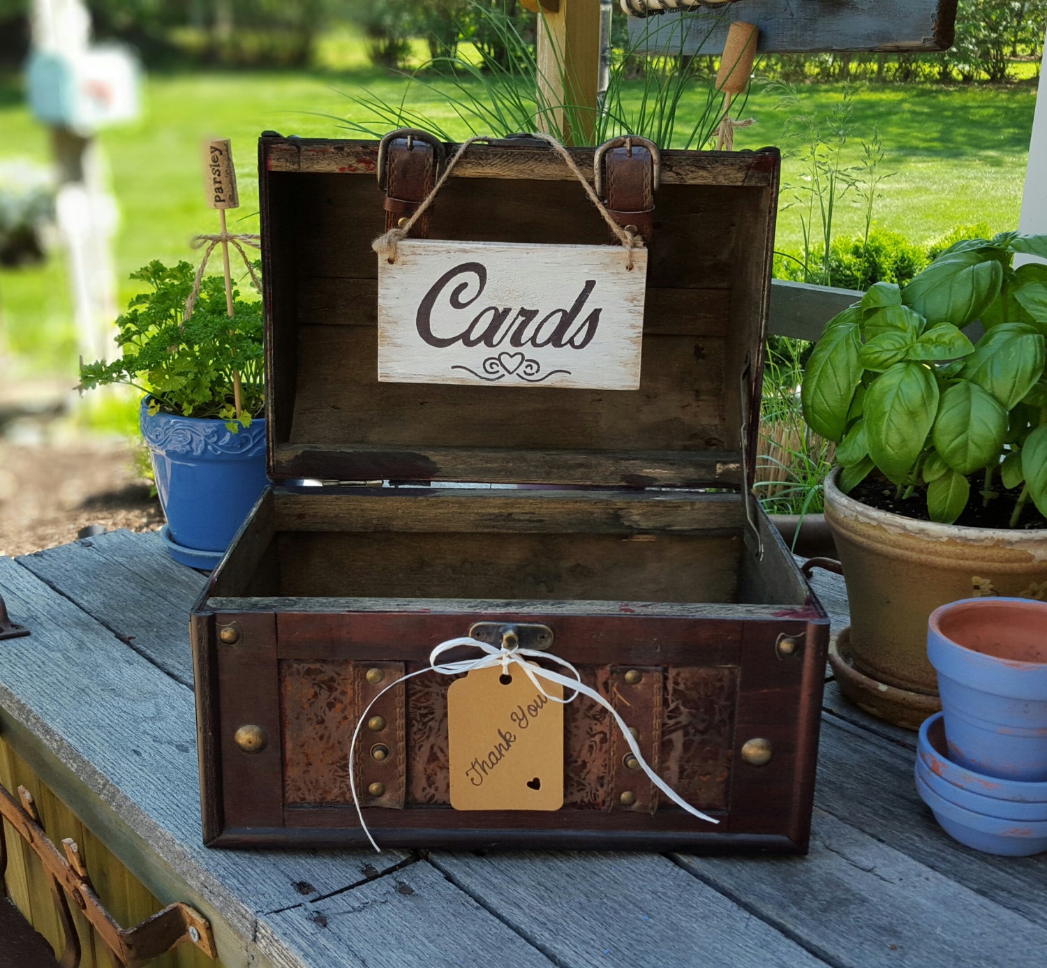 WEDDING CARD Box RUSTIC Wedding Decor Bridal Shower Gift