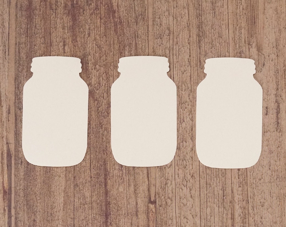 Mason Jar Die Cuts Cream Card Stock Card Stock Jars DIY