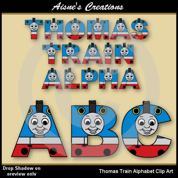 thomas train alphabetletters clip art graphics by