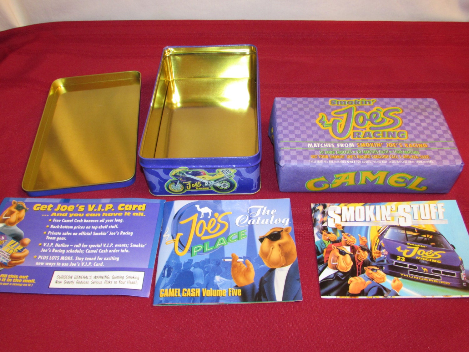 SMOKIN' JOE CAMEL Match Book Tin with Matchbooks