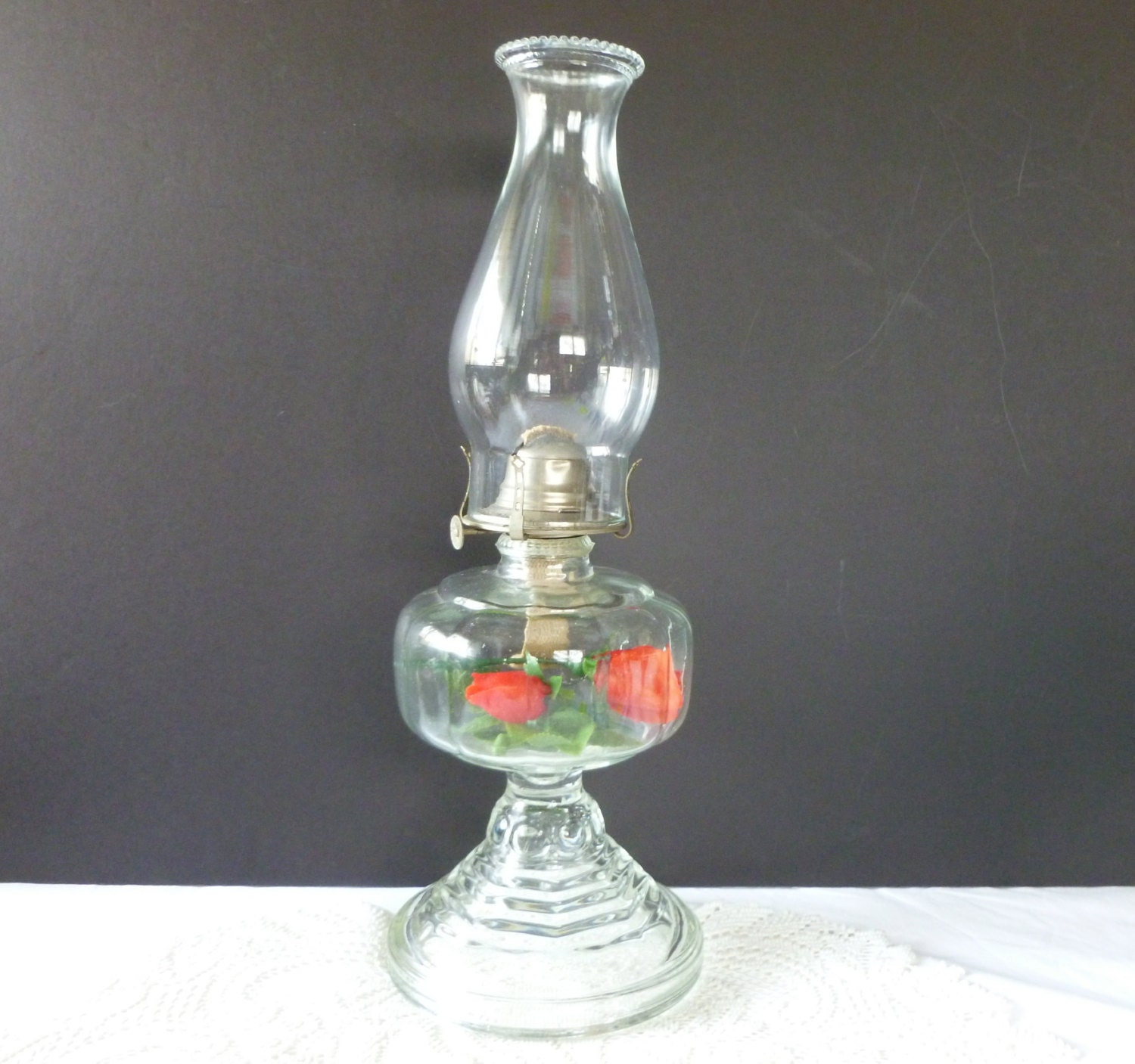 Vintage Hurricane Oil Lamp by Flame Light Co Grand Rapids