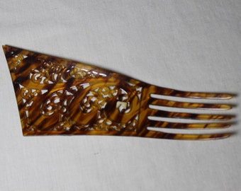 Faux Tortoise Shell Vintage Hair Comb