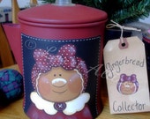 Primitive, Gingerbread, Coffee Pot, Hang Tag, painting pattern, instant download