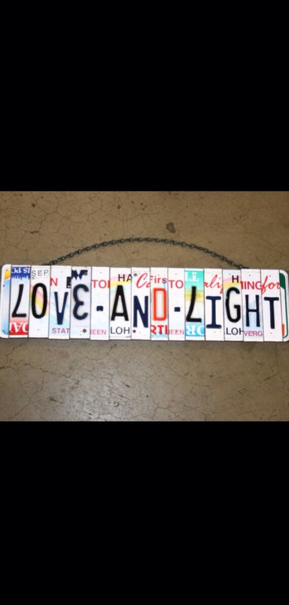 Items similar to Recycled. Valentines day. Love. License Plate. Room Decor. Sign. Wall hanging