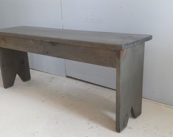 Wood Bench / Grey Bench / Primitive Bench