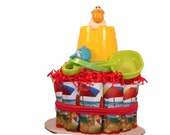 Beach Baby Diaper Cake - Summer Baby Shower Centerpiece - Baby Gift Beach Baby Diaper Cake - Summer Baby Shower Centerpiece - Baby Gift