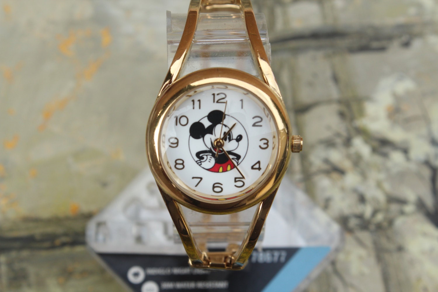 DISNEY TIME WORKS Mickey Mouse Womens Watch Golden Tone by limardi