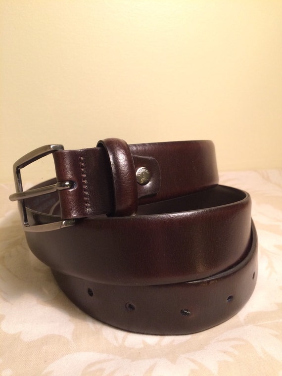 SALE-LINDBERG Vintage Mens Leather Belt Made in by TarasFinds